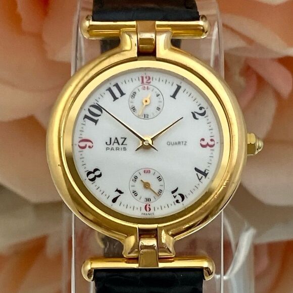 Vintage JAZ Paris Dress Watch with Sub-dials and Fancy Lugs - Picture 2 of 15